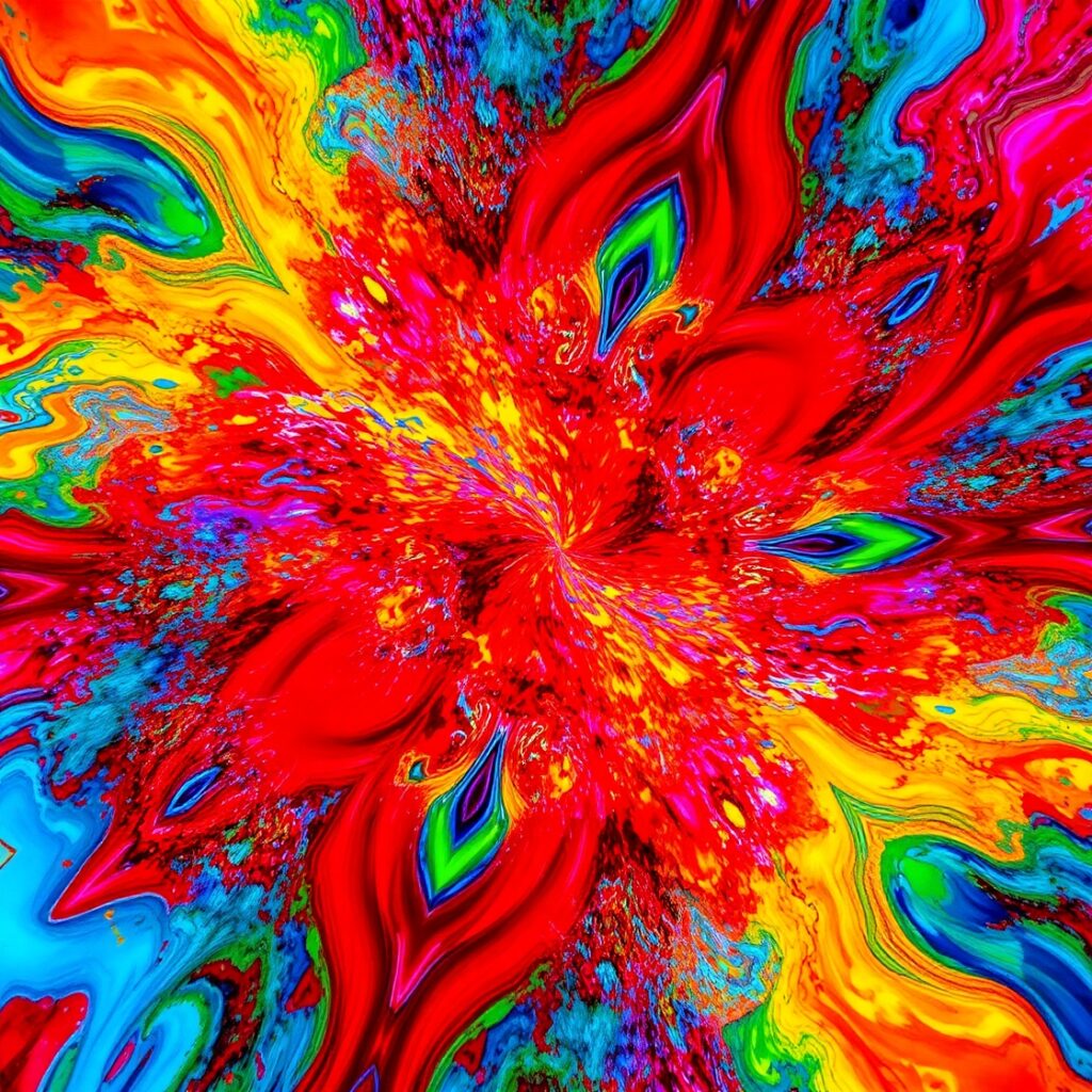 Dynamic Flow of Colorful Shapes – free AI stock image