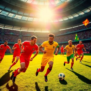 Dynamic Football Players in Action – free AI stock image