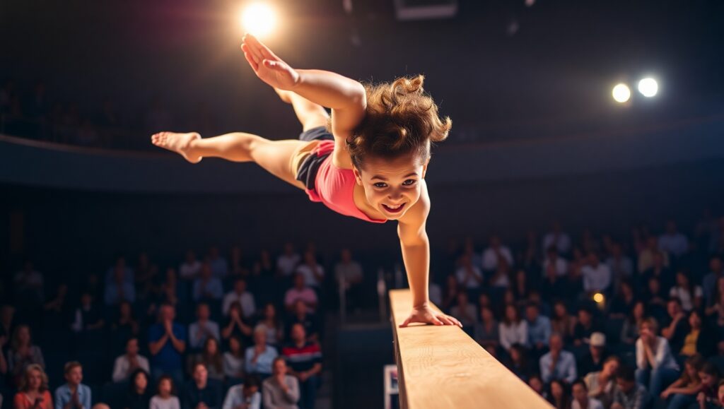 Dynamic Gymnastics in Action – free AI stock image