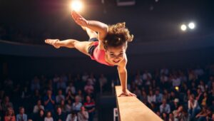 Dynamic Gymnastics in Action – free AI stock image