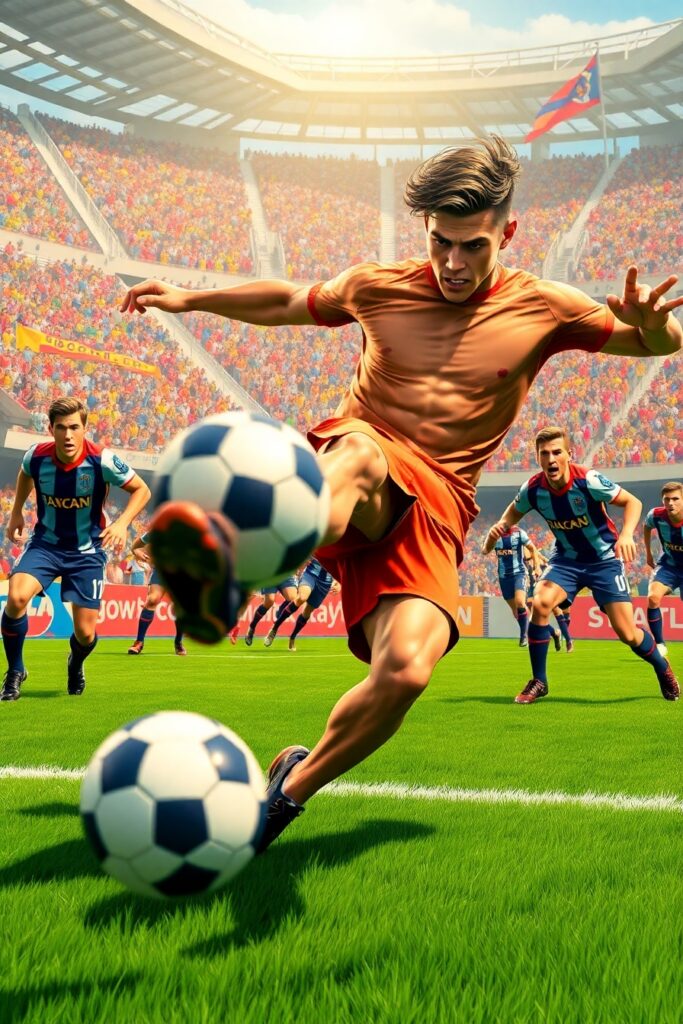 Dynamic Moment in Competitive Sports Action – free AI stock image