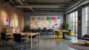 Dynamic Office Space for Business Innovation – free AI stock image