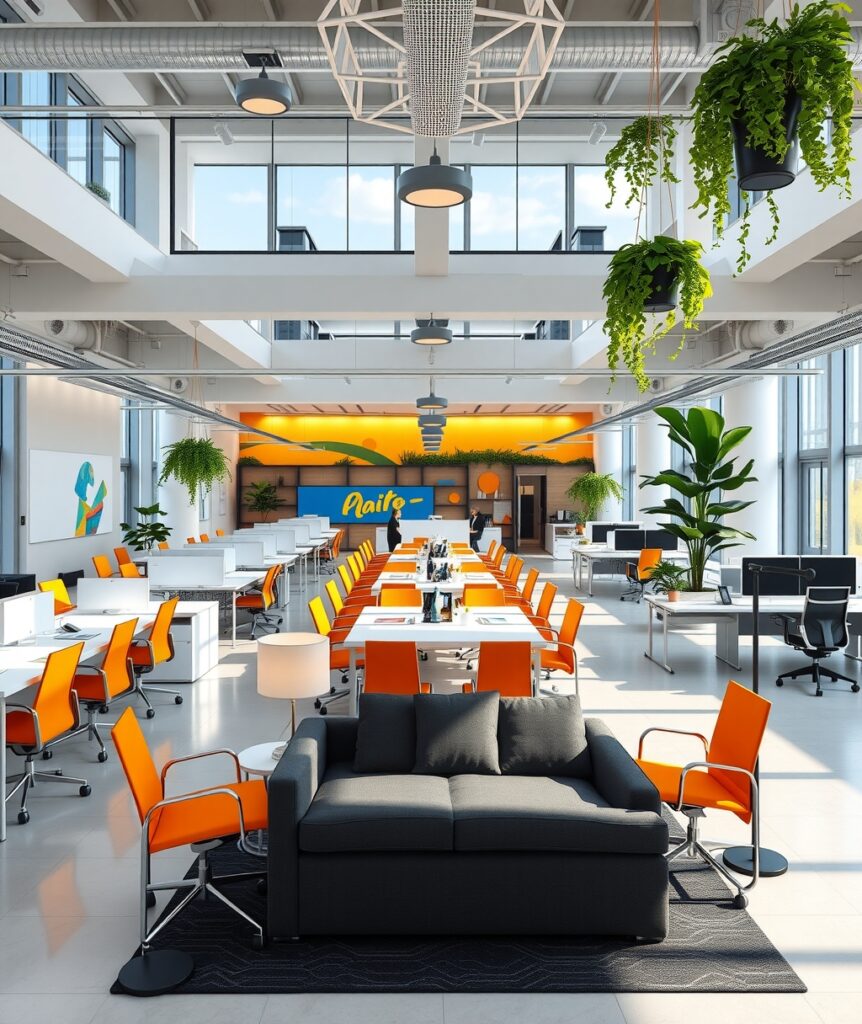 Dynamic Office Space for Modern Business – free AI stock image