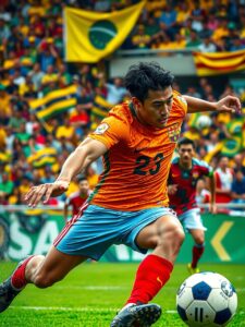 Dynamic Soccer Action on the Field – free AI stock image