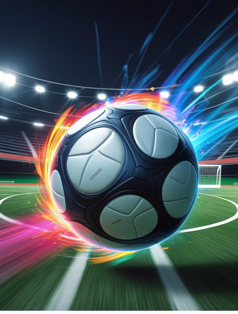 Dynamic Soccer Ball in Motion – free AI stock image