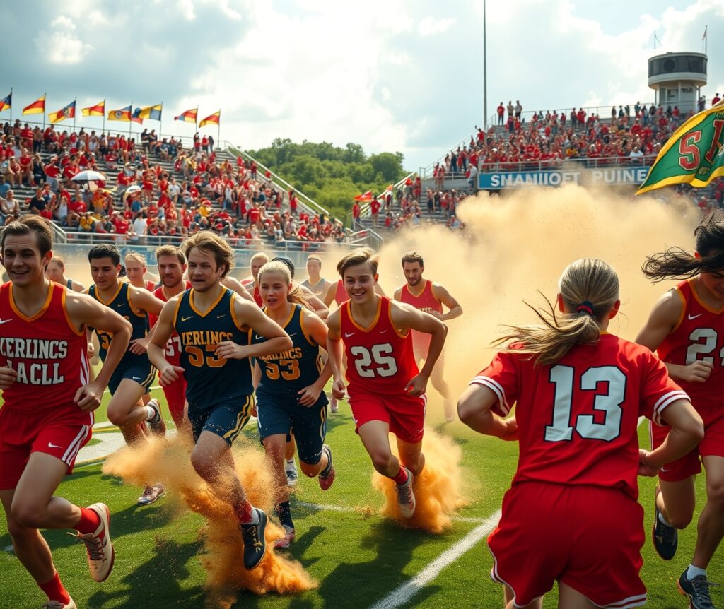 Dynamic Sports Action on the Field – free AI stock image