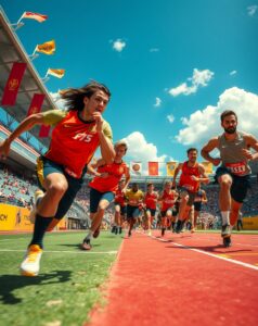 Dynamic Sports Action on the Field – free AI stock image