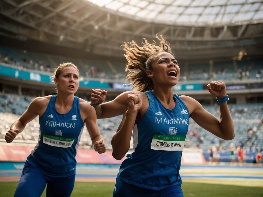 Dynamic Sports Competition in Action – free AI stock image
