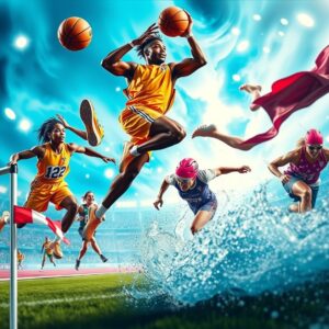 Dynamic Sports Moments Captured in Action – free AI stock image