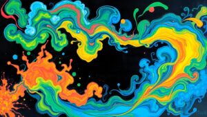 Dynamic Swirls of Color – free AI stock image