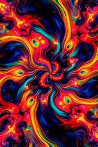Dynamic Swirls of Color and Light – free AI stock image