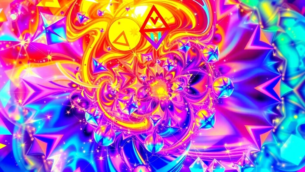 Dynamic Swirls of Color and Shape – free AI stock image