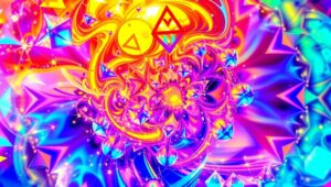 Dynamic Swirls of Color and Shape – free AI stock image