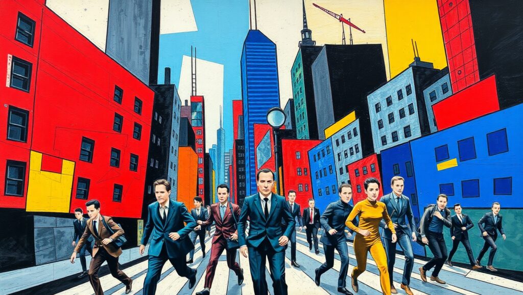 Dynamic Urban Fragmentation – free AI stock image