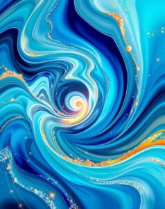 Dynamic Waves of Color and Light – free AI stock image
