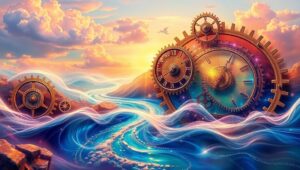 Ebb and Flow of Time – free AI stock image