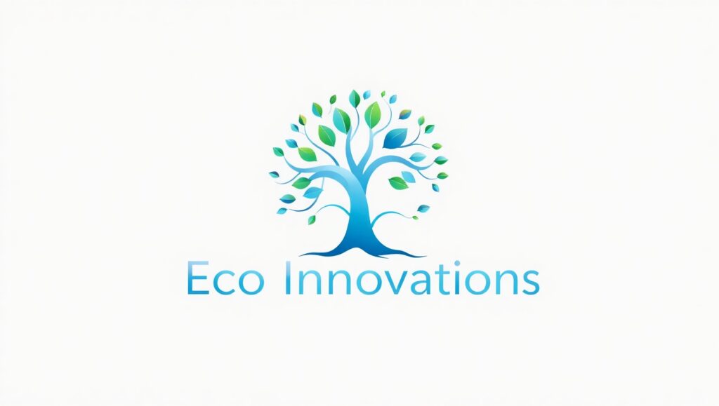 Eco Innovations Logo Design – free AI stock image