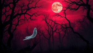 Eerie Whispering Woods – free AI stock image