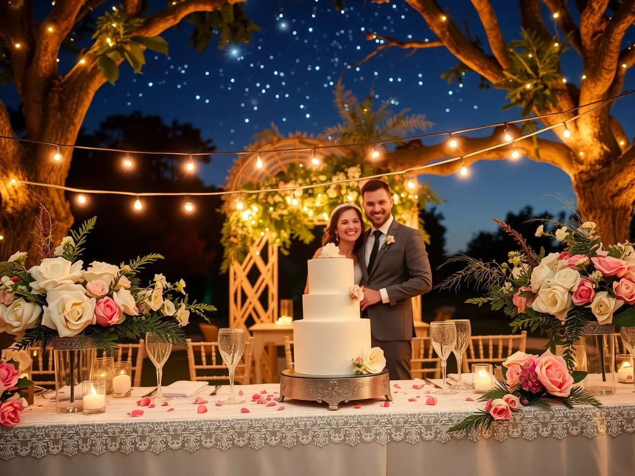 Elegant Outdoor Wedding Under the Stars