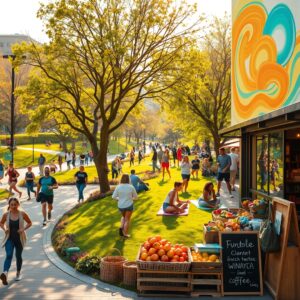 Embracing a Balanced Urban Lifestyle – free AI stock image