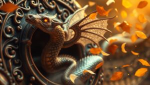 Emergence of the Bronze Creature – free AI stock image