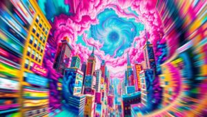 Emotionally Charged Cityscape – free AI stock image