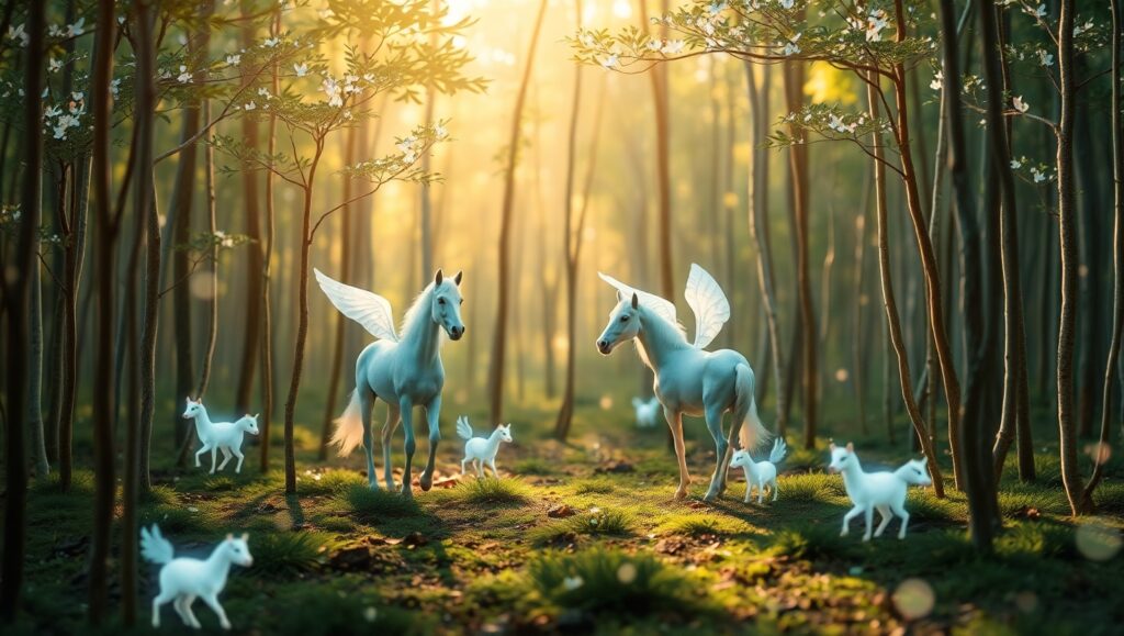 Enchanted Bokeh Forest Escape – free AI stock image