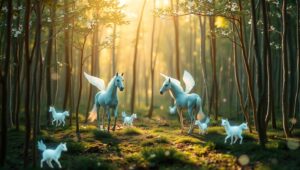 Enchanted Bokeh Forest Escape – free AI stock image