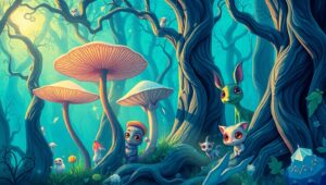 Enchanted Duotone Forest – free AI stock image