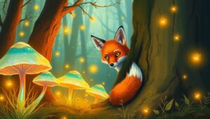 Enchanted Forest Encounter – free AI stock image