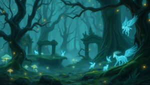 Enchanted Forest of Lost Secrets – free AI stock image