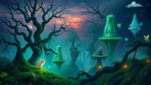 Enchanted Forest of Twilight Dreams – free AI stock image