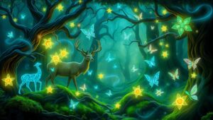 Enchanted Forest of Wonders – free AI stock image