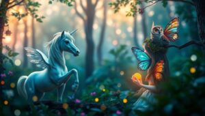 Enchanted Forest with Bokeh Magic – free AI stock image