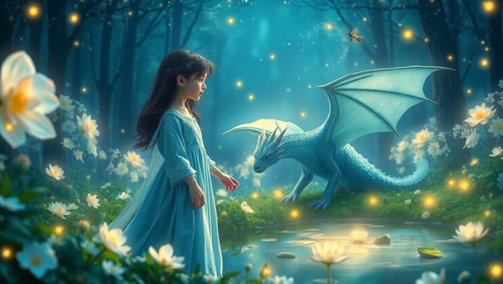 Enchanted Night in the Forest – free AI stock image