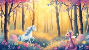 Enchanted Watercolor Forest – free AI stock image