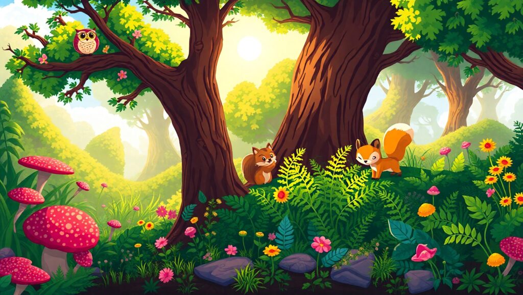 Enchanting Pixel Art Forest Adventure – free AI stock image