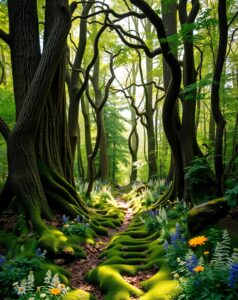 Enchanting Whispers of the Ancient Forest – free AI stock image