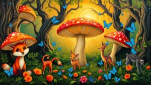 Enchanting Woodland Adventure – free AI stock image