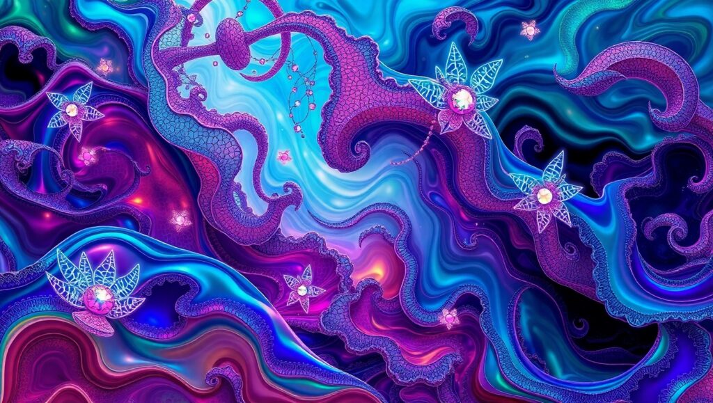 Ethereal Biomorphic Ecosystem – free AI stock image