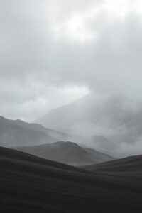 Ethereal Black and White Landscape – free AI stock image