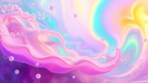Ethereal Flow of Biomorphic Shapes – free AI stock image