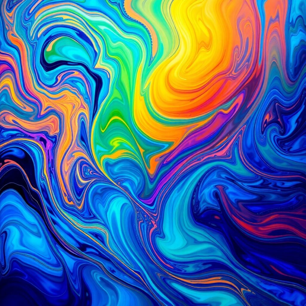 Ethereal Flow of Colorful Patterns – free AI stock image