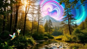 Ethereal Glade of Enlightenment – free AI stock image