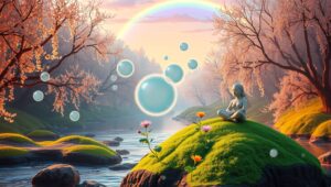 Ethereal Harmony in Nature – free AI stock image