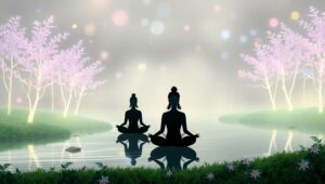 Ethereal Light Over Tranquil Waters – free AI stock image