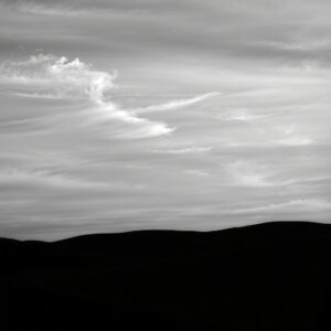 Ethereal Monochrome Landscape at Dusk – free AI stock image