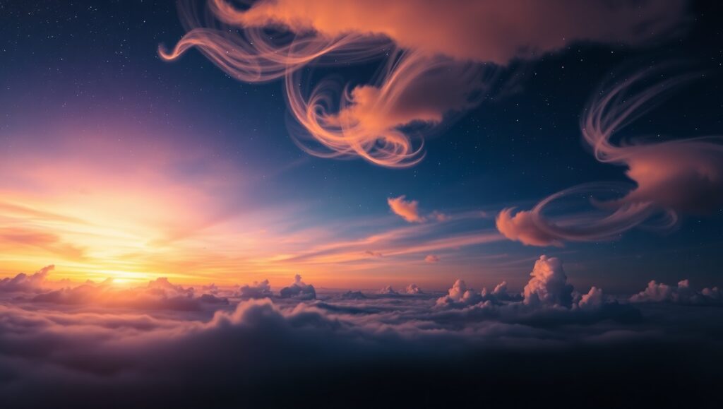 Ethereal Night Sky Dreamscape – free AI stock image