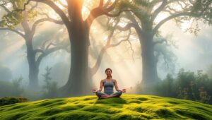 Ethereal Serenity in Nature’s Embrace 4Pc – free AI stock image