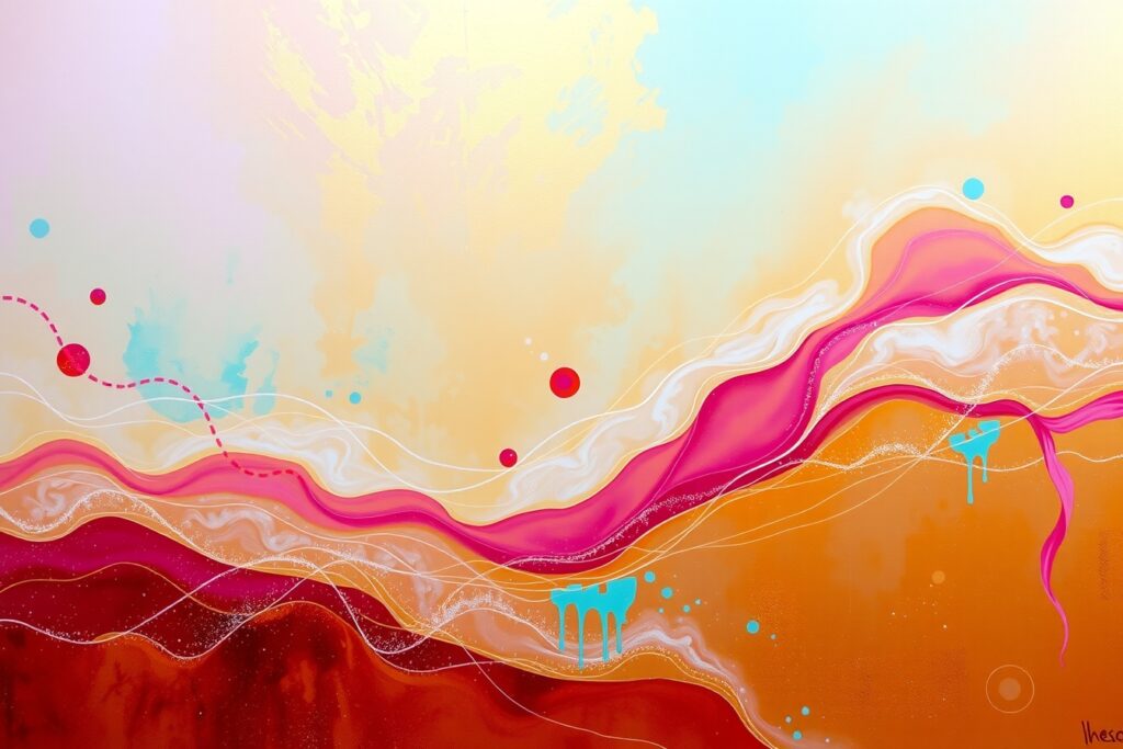 Ethereal Shapes in Vibrant Colors – free AI stock image